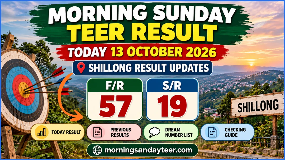Morning Sunday Teer Result for October 13: Shillong Result Updates